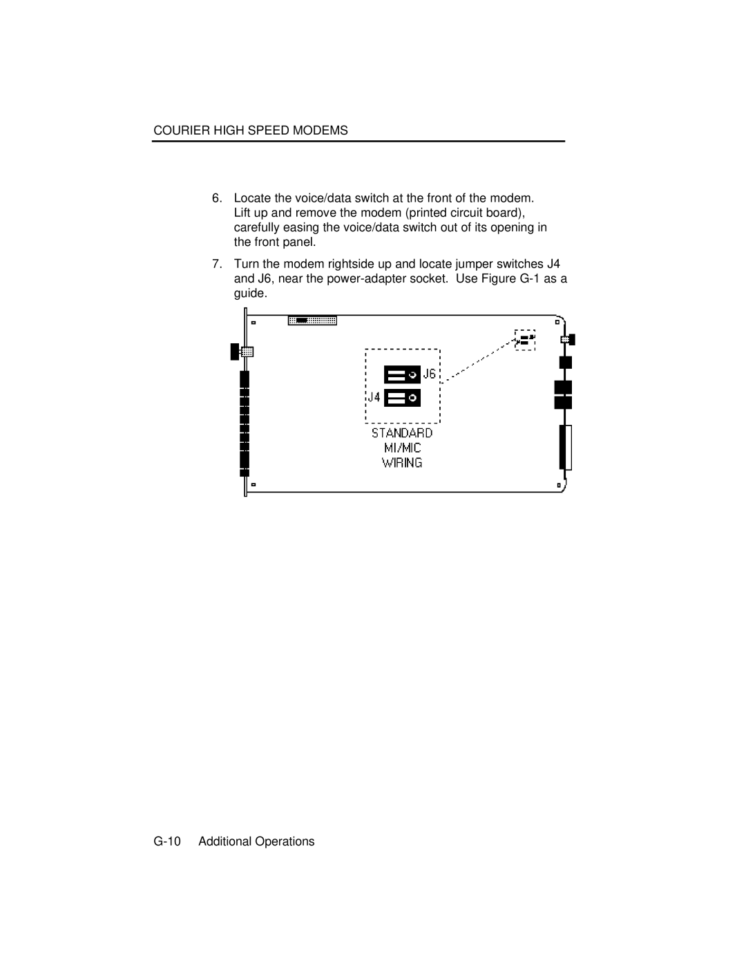 USRobotics V.34 user manual Figure G-1⎯Courier Modem Board 