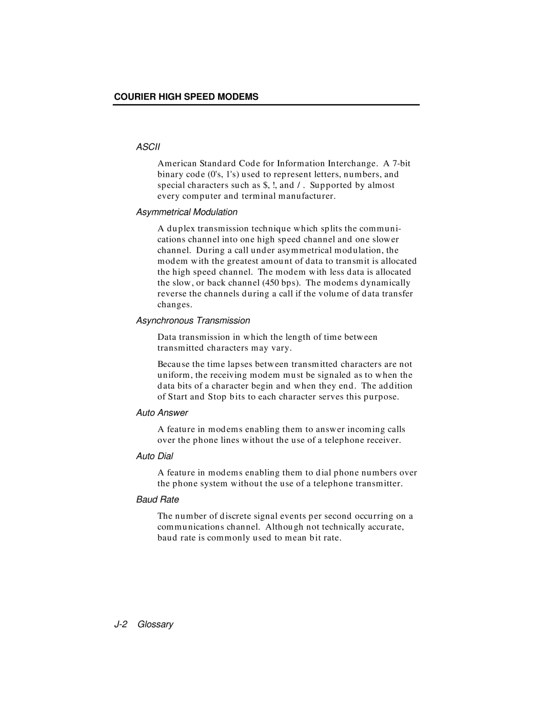 USRobotics V.34 user manual Ascii 