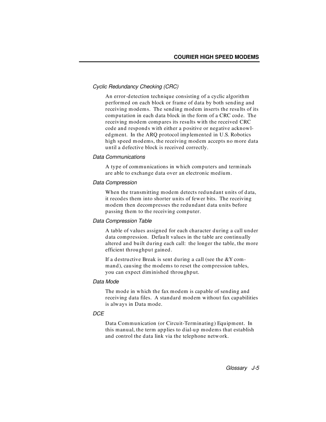 USRobotics V.34 user manual Dce 