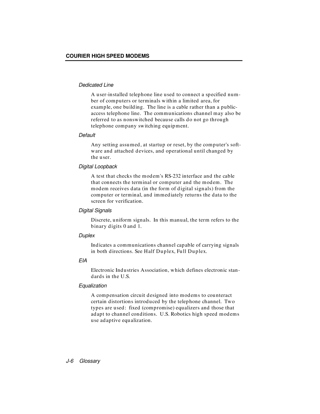 USRobotics V.34 user manual Eia 