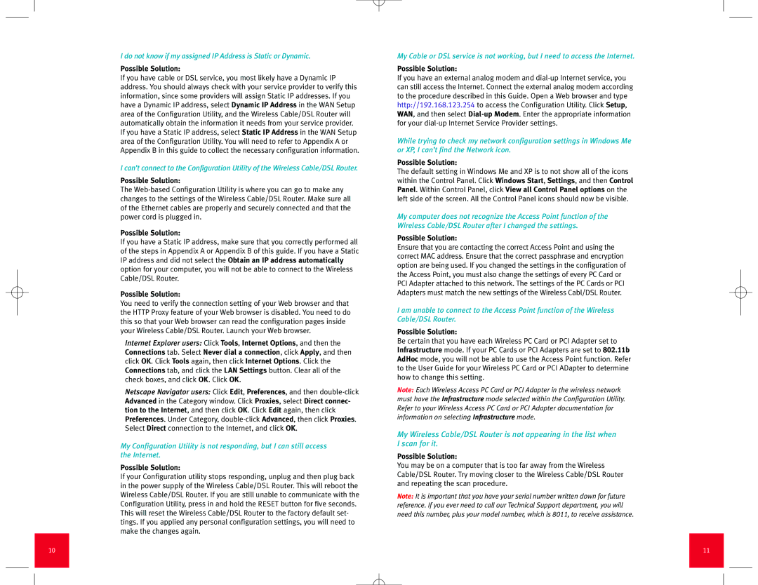 USRobotics Wireless Cable/DSL Router manual Do not know if my assigned IP Address is Static or Dynamic 