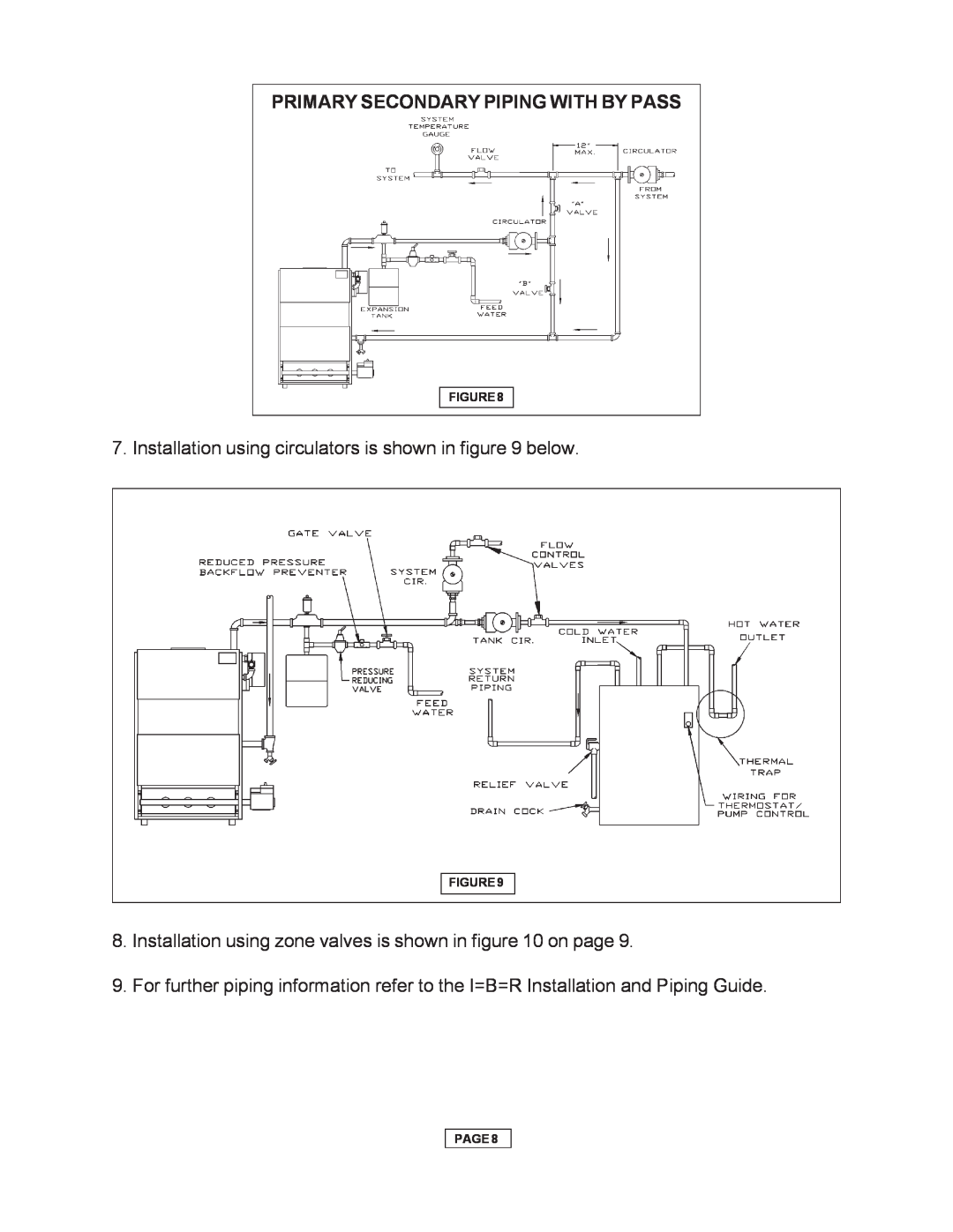 Utica Gas-fired Boiler manual Primary Secondary Piping With By Pass 