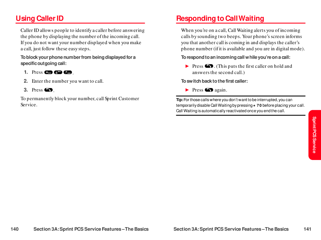 UTStarcom CDM-105 warranty Using Caller ID, Responding to Call Waiting 