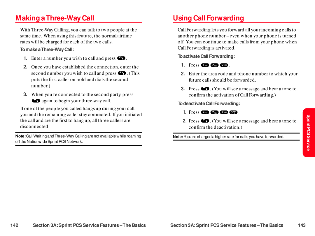 UTStarcom CDM-105 warranty Making a Three-Way Call, Using Call Forwarding 