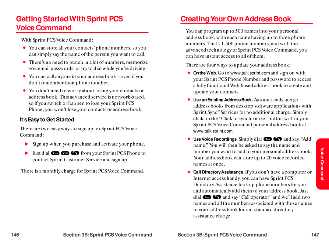 UTStarcom CDM-105 Getting Started With Sprint PCS Voice Command, Creating Your Own Address Book, It’s Easy to Get Started 