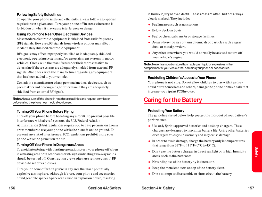 UTStarcom CDM-105 warranty Caring for the Battery 