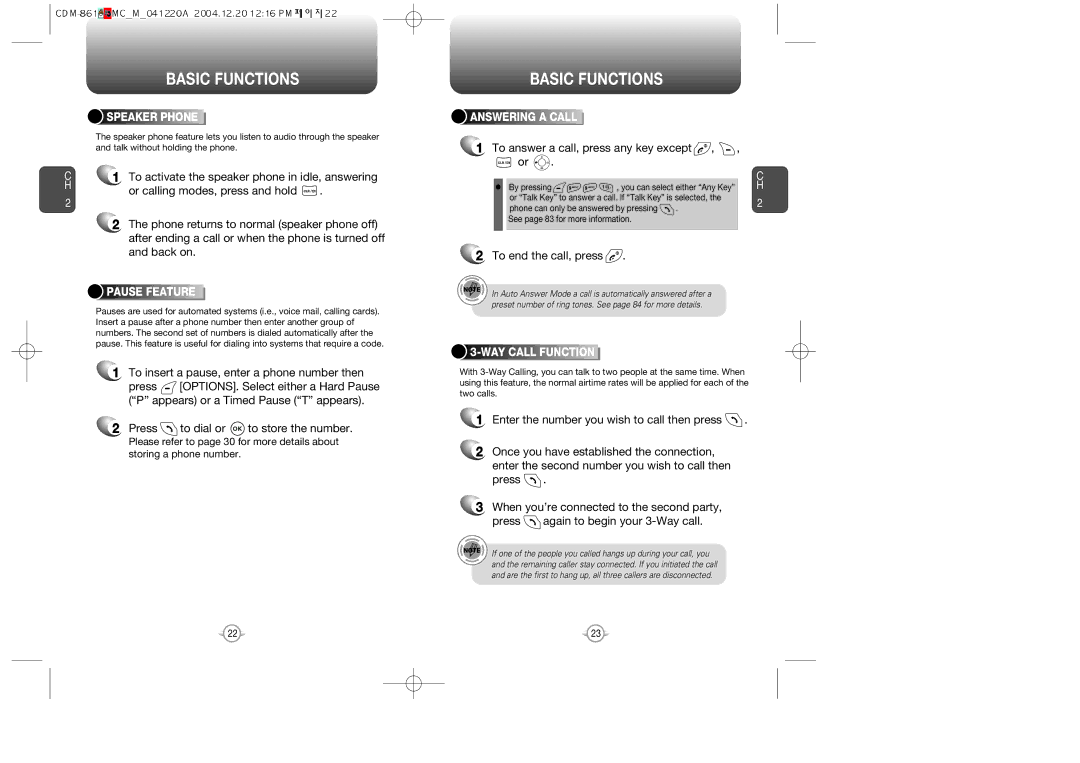 UTStarcom CDM-8615 manual To answer a call, press any key except, To end the call, press 