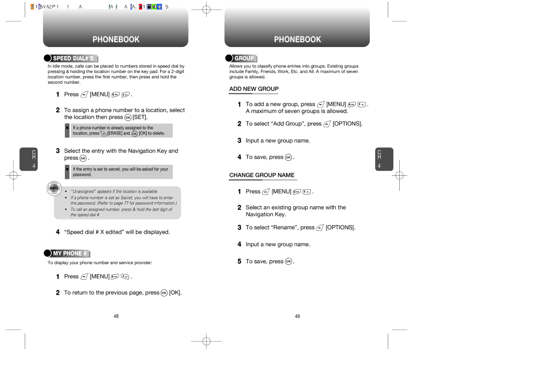 UTStarcom CDM-8615 Select the entry with the Navigation Key Press, Press Menu To return to the previous page, press OK 