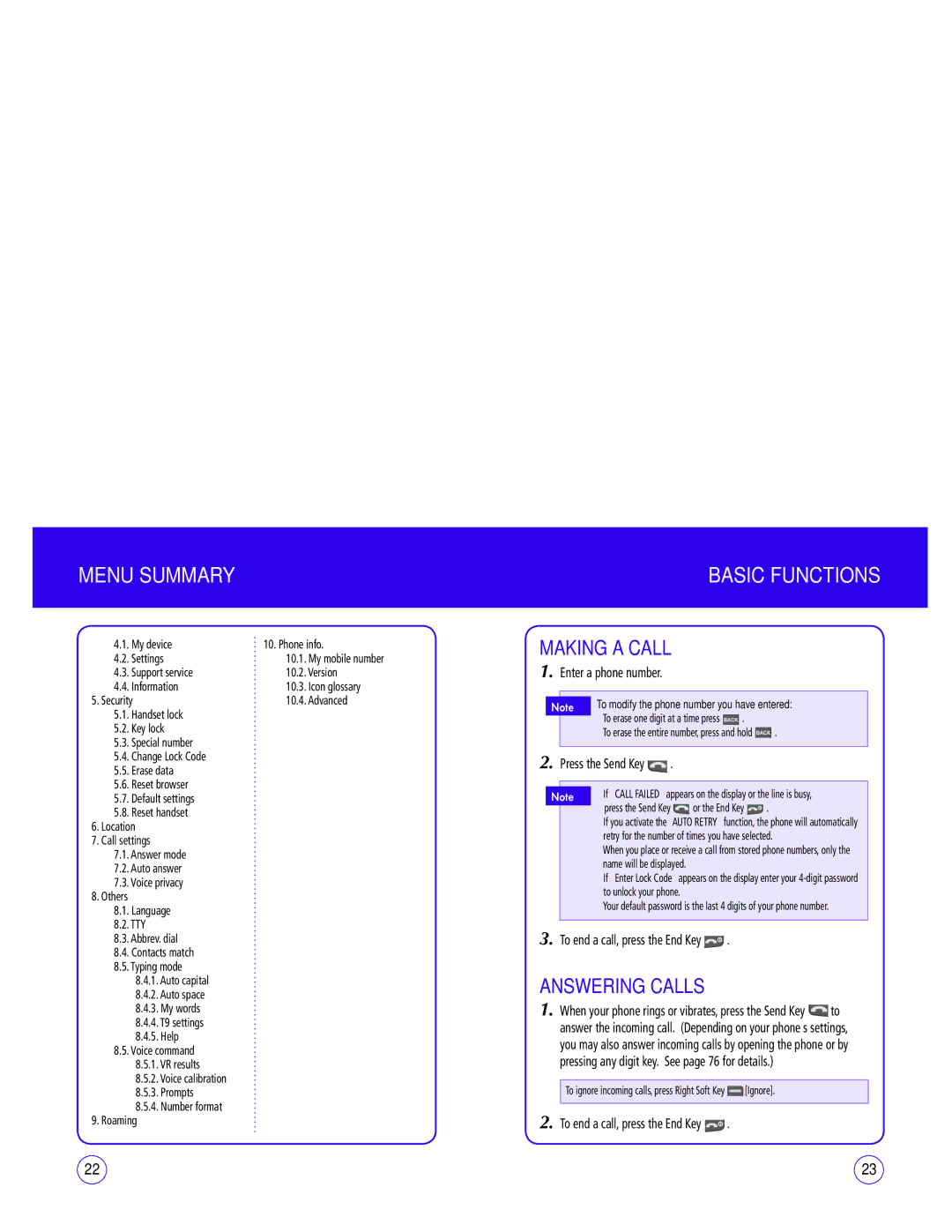 UTStarcom CDM1450 manual Basic Functions, Making a Call, Answering Calls 