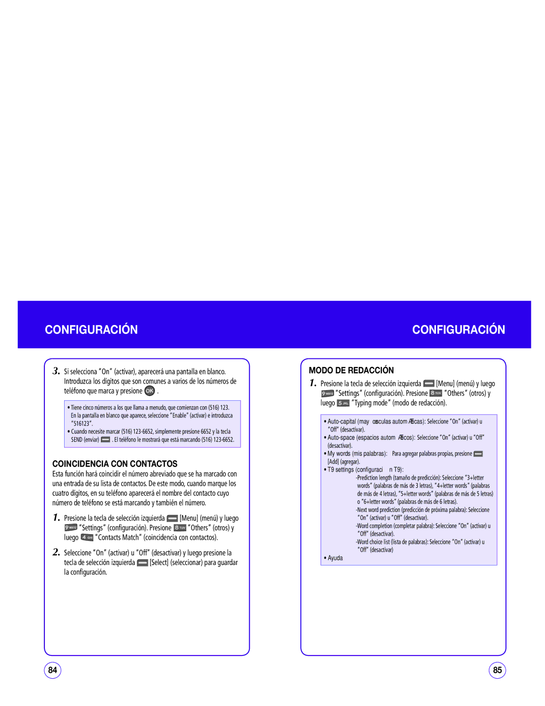 UTStarcom CDM1450 manual Coincidencia CON Contactos, Modo DE Redacción, Teléfono que marca y presione 