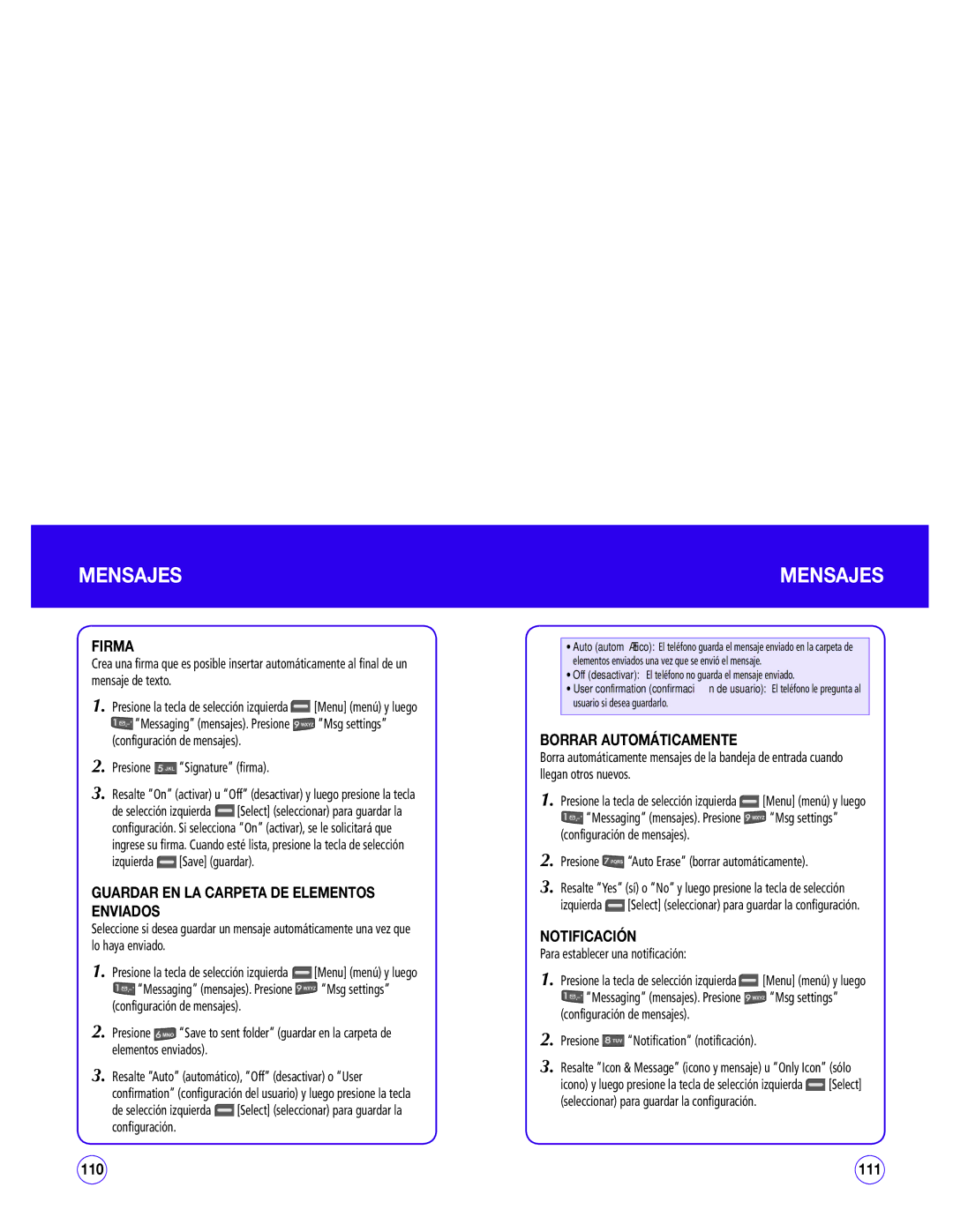 UTStarcom CDM1450 manual Guardar EN LA Carpeta DE Elementos Enviados, Para establecer una notificación 