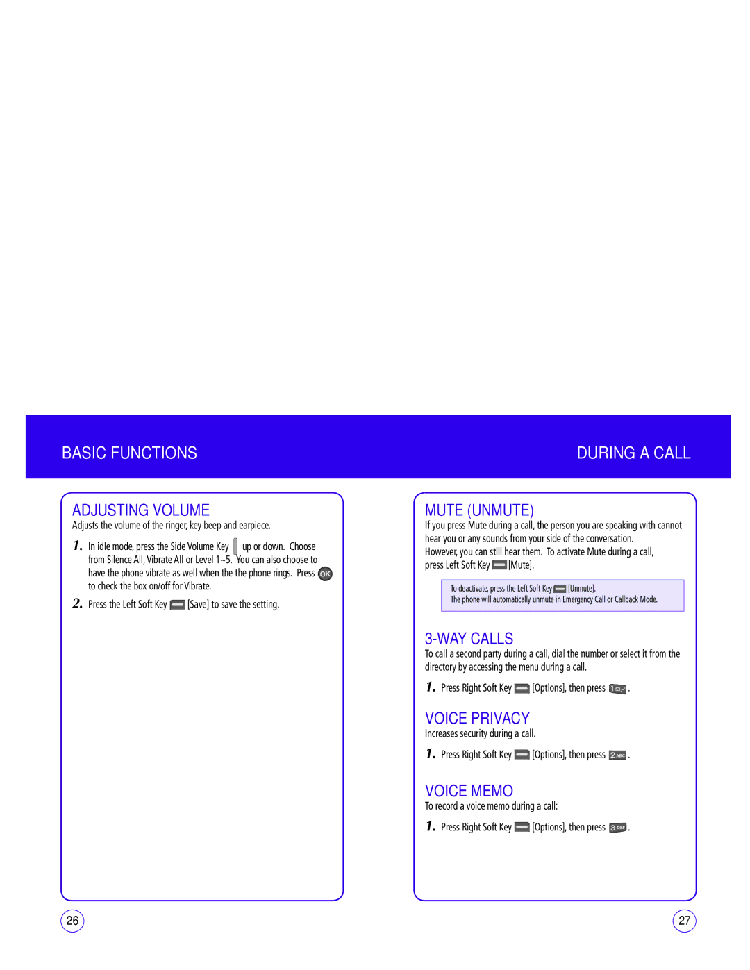 UTStarcom CDM1450 manual During a Call 