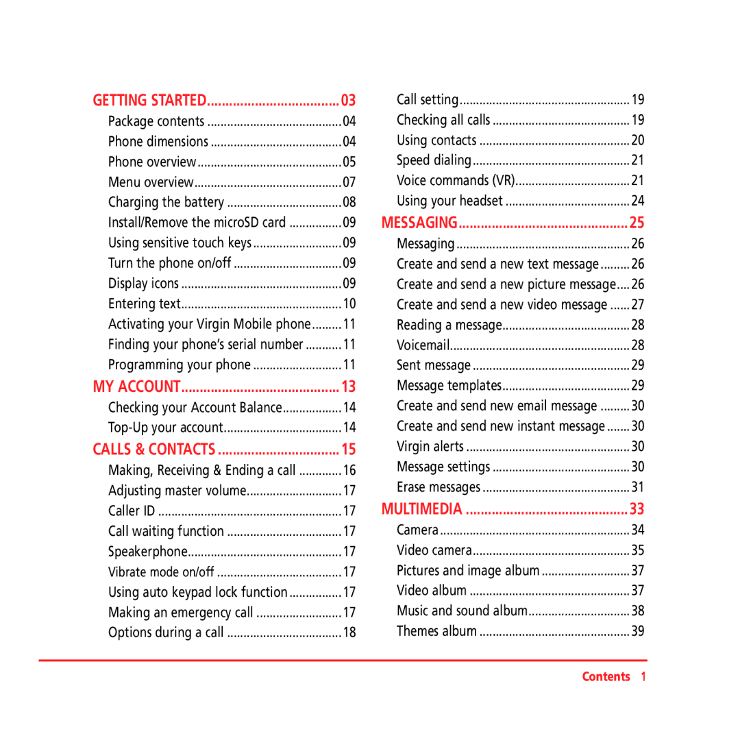 UTStarcom CDM8964VM manual Contents 