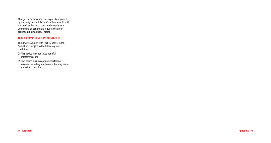 UTStarcom CDM8964VM manual FCC Compliance Information 