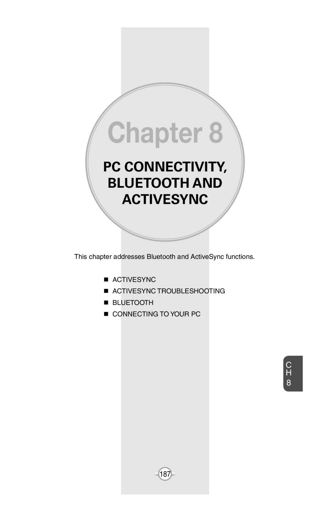UTStarcom PN-820 user manual Pc Connectivity Bluetooth And Activesync, Chapter, Activesync Activesync Troubleshooting 