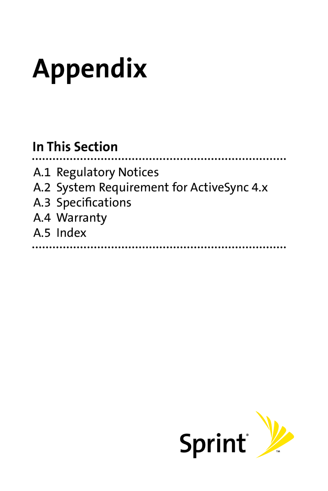 UTStarcom PPC-6700 manual Appendix 