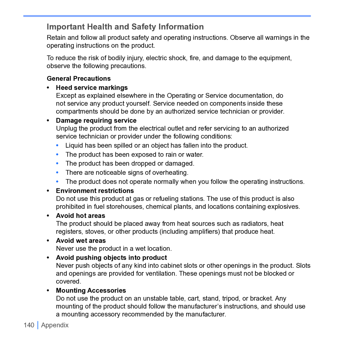 UTStarcom PPC 6700 manual Important Health and Safety Information 