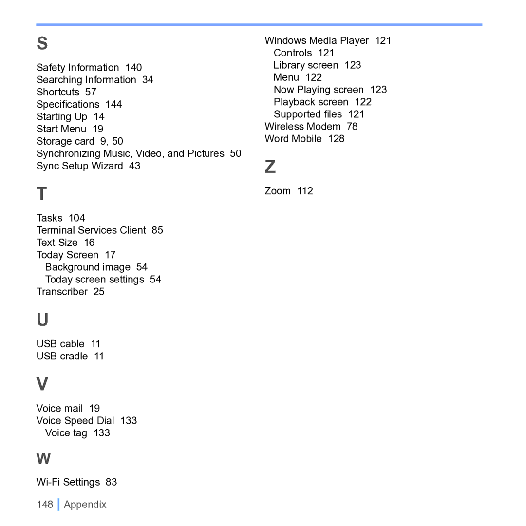 UTStarcom PPC 6700 manual Appendix 