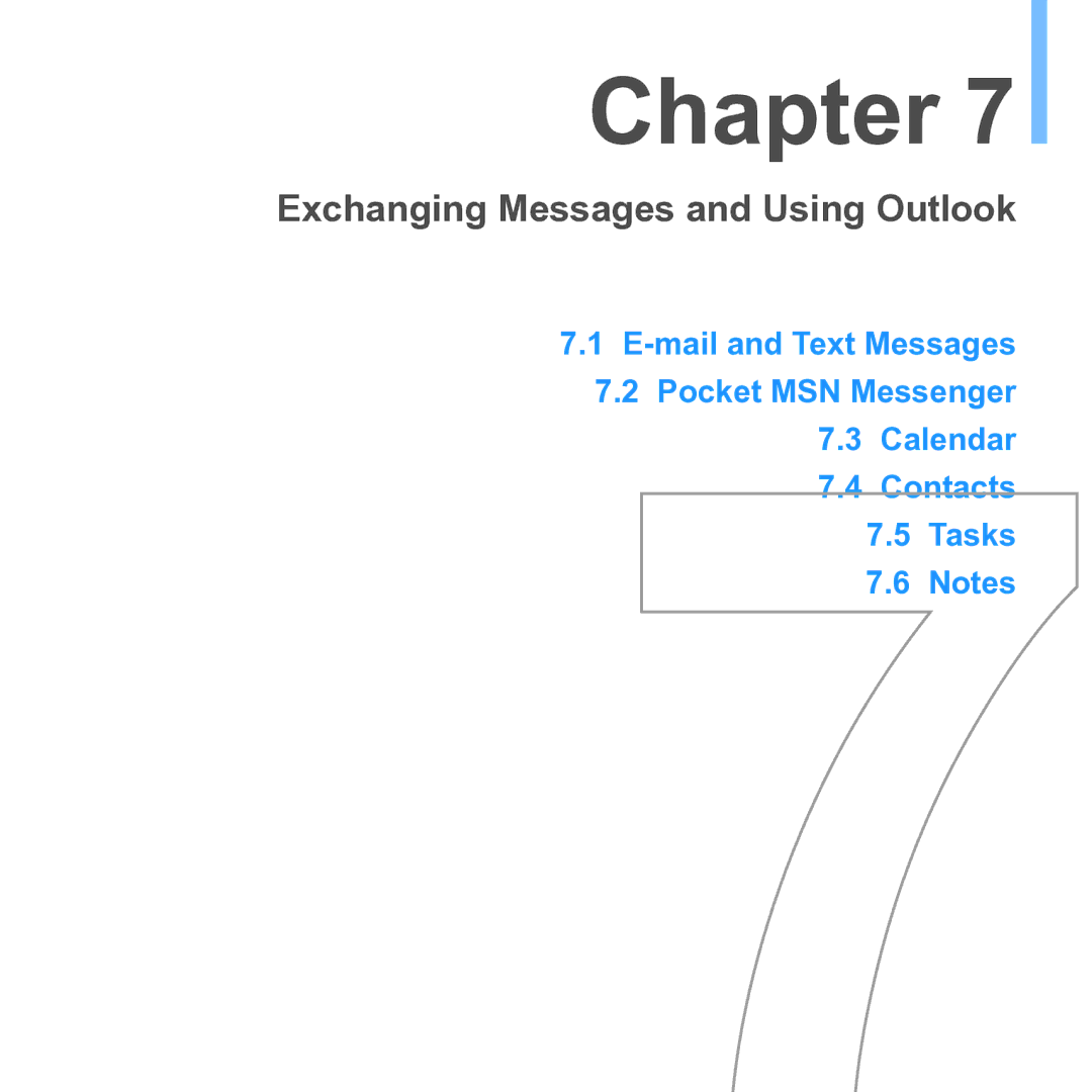 UTStarcom PPC 6700 manual Exchanging Messages and Using Outlook 