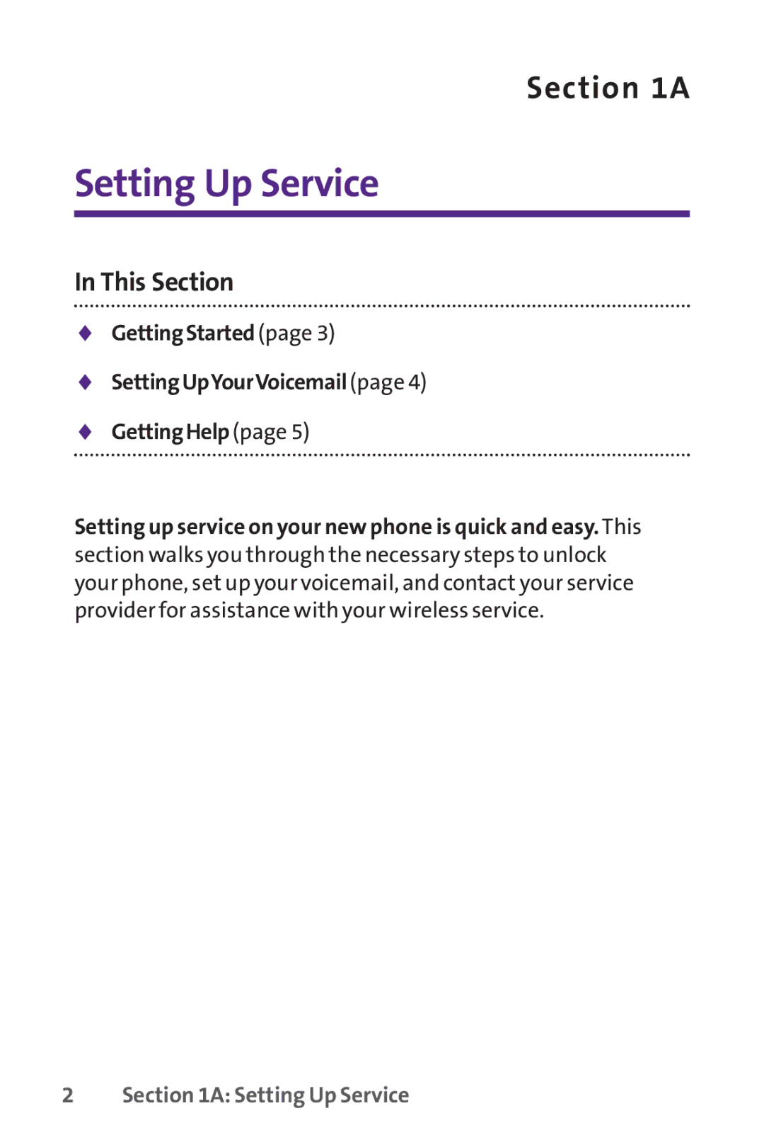 UTStarcom PPLS-7075 manual Setting Up Service, This Section 