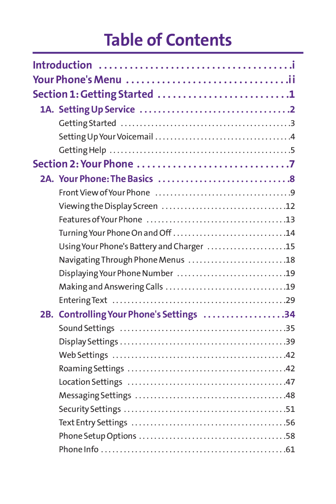 UTStarcom PPLS-7075 manual Table of Contents 