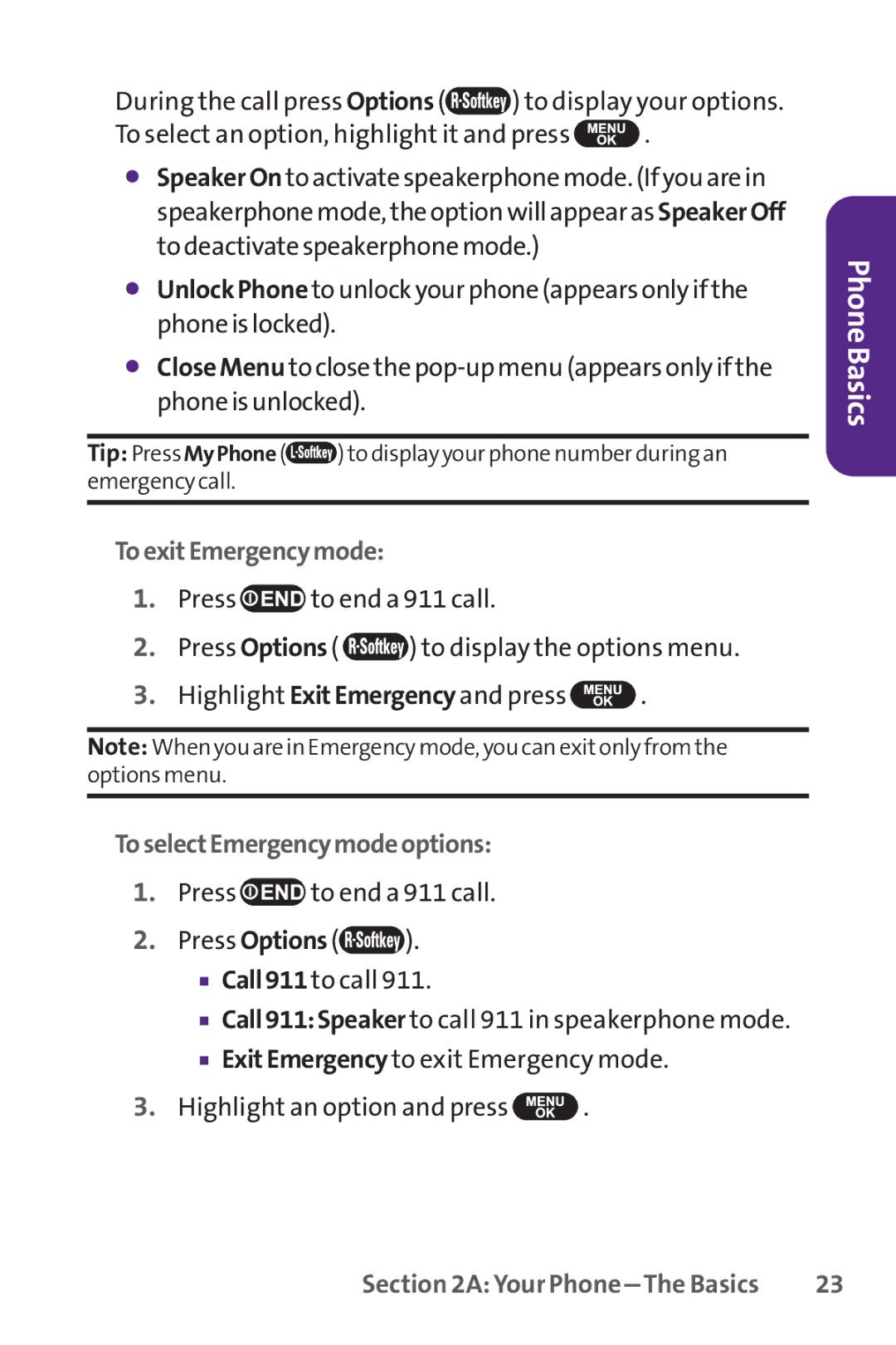 UTStarcom PPLS-7075 manual ToexitEmergencymode, ToselectEmergencymodeoptions 