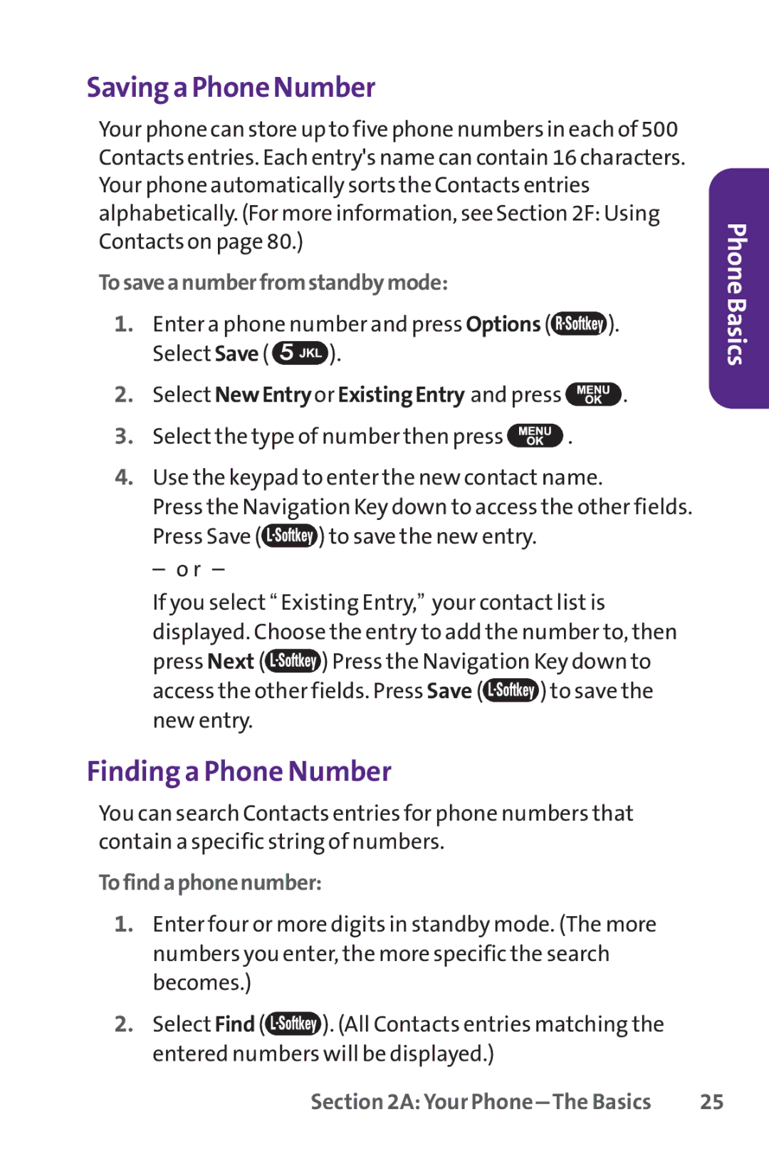 UTStarcom PPLS-7075 manual Savinga Phone Number, Finding a Phone Number, Tosaveanumberfromstandbymode, Tofindaphonenumber 