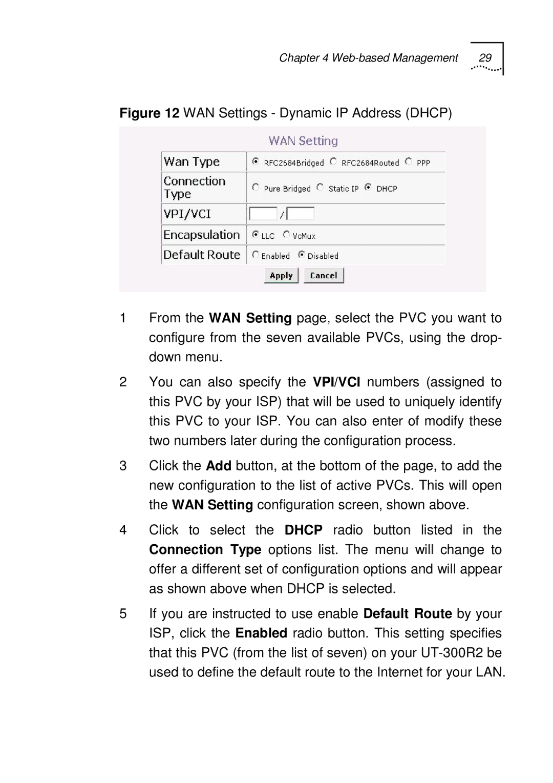 UTStarcom UT-300R2 manual Web-based Management 