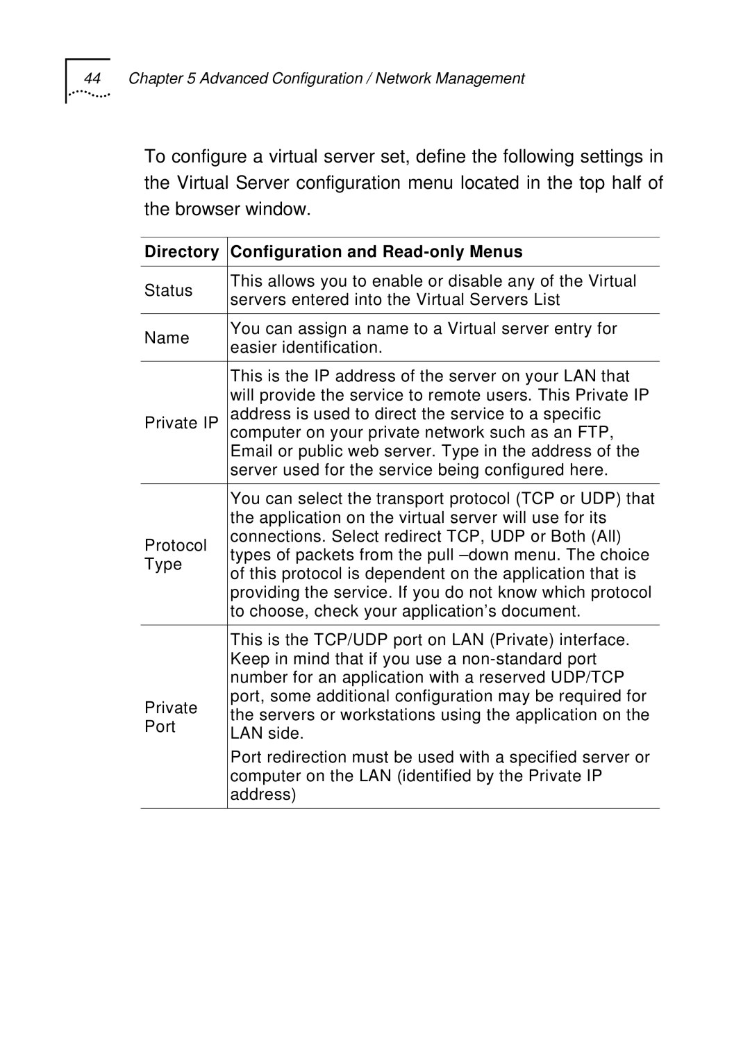 UTStarcom UT-300R2 manual Directory Configuration and Read-only Menus 