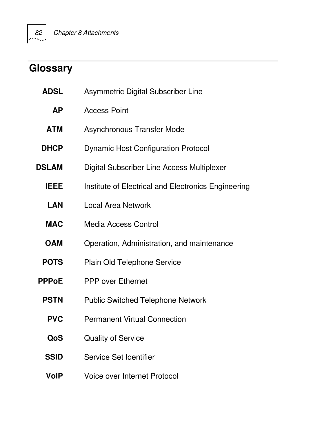 UTStarcom UT-300R2 manual Glossary 