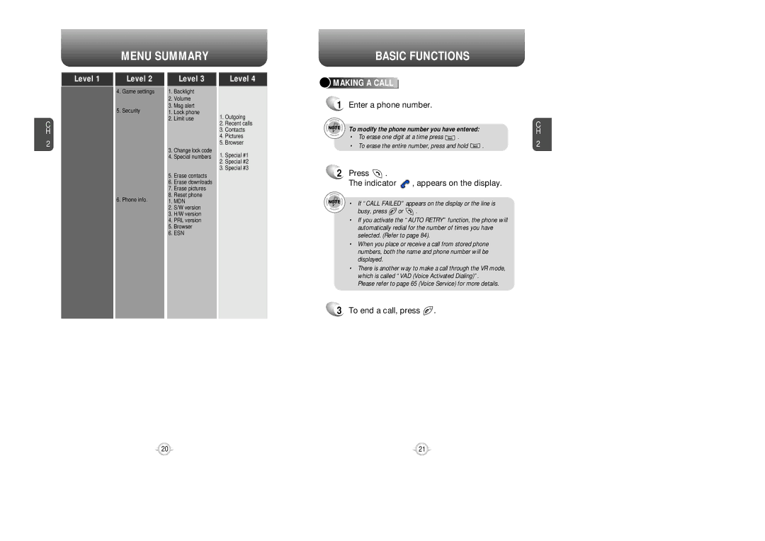 UTStarcom VM8915 manual Basic Functions, Enter a phone number, Press Indicator, To end a call, press, Making a Call 