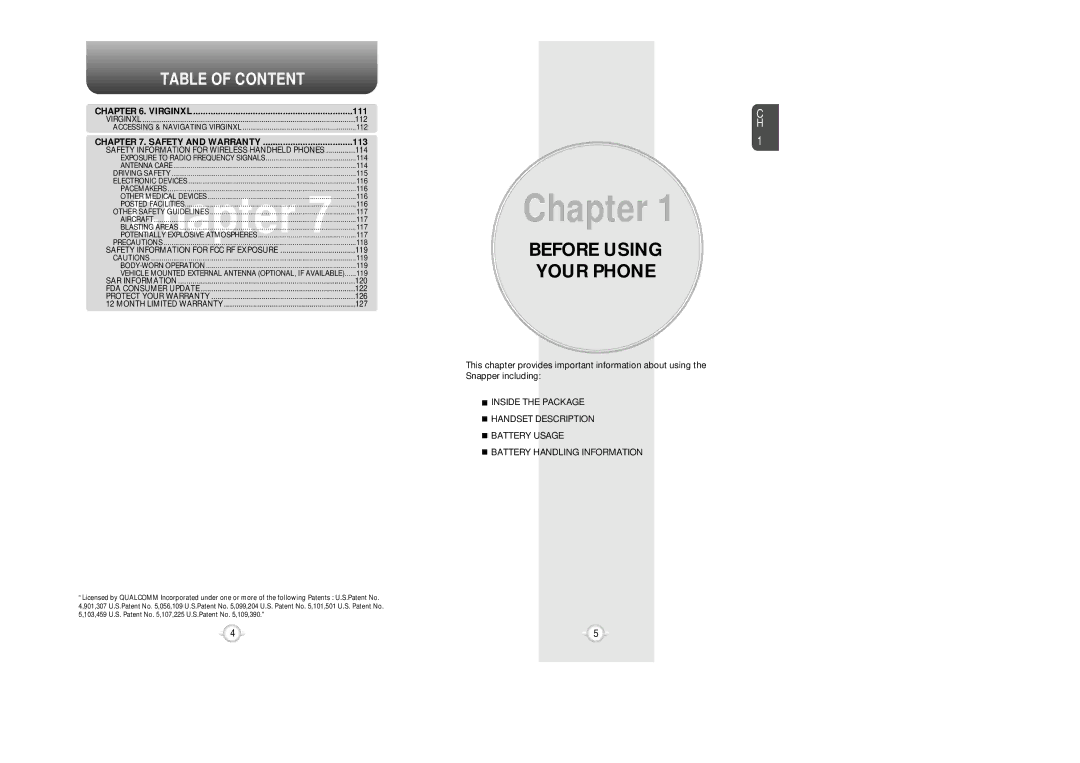 UTStarcom VM8915 manual Table of Content, 113 