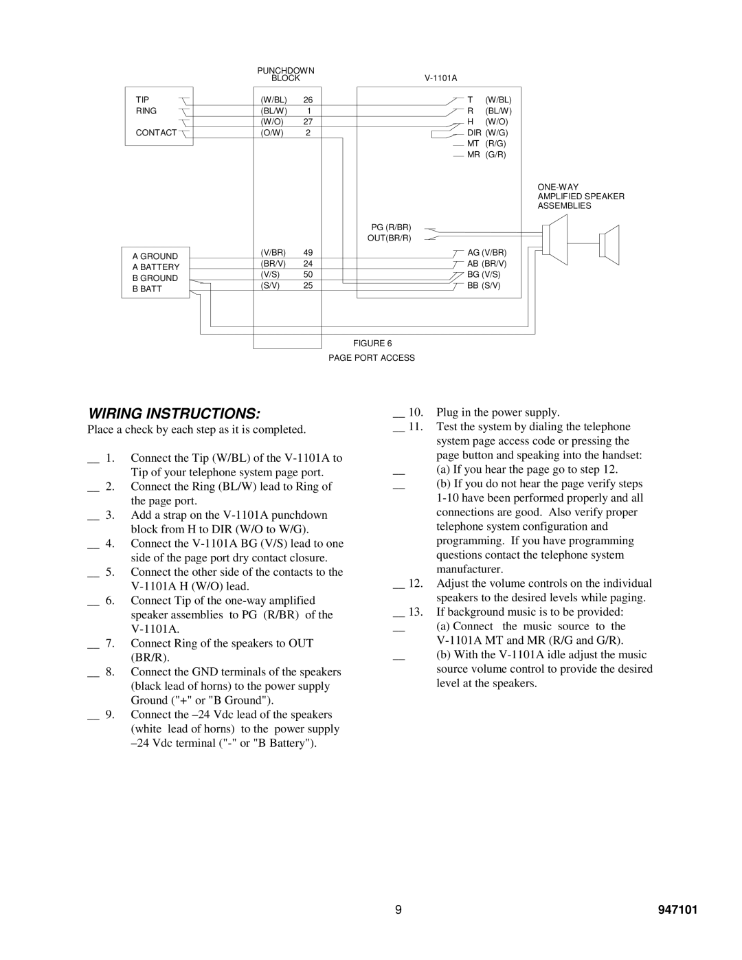 Valcom V-1101A specifications Have been performed properly and all 