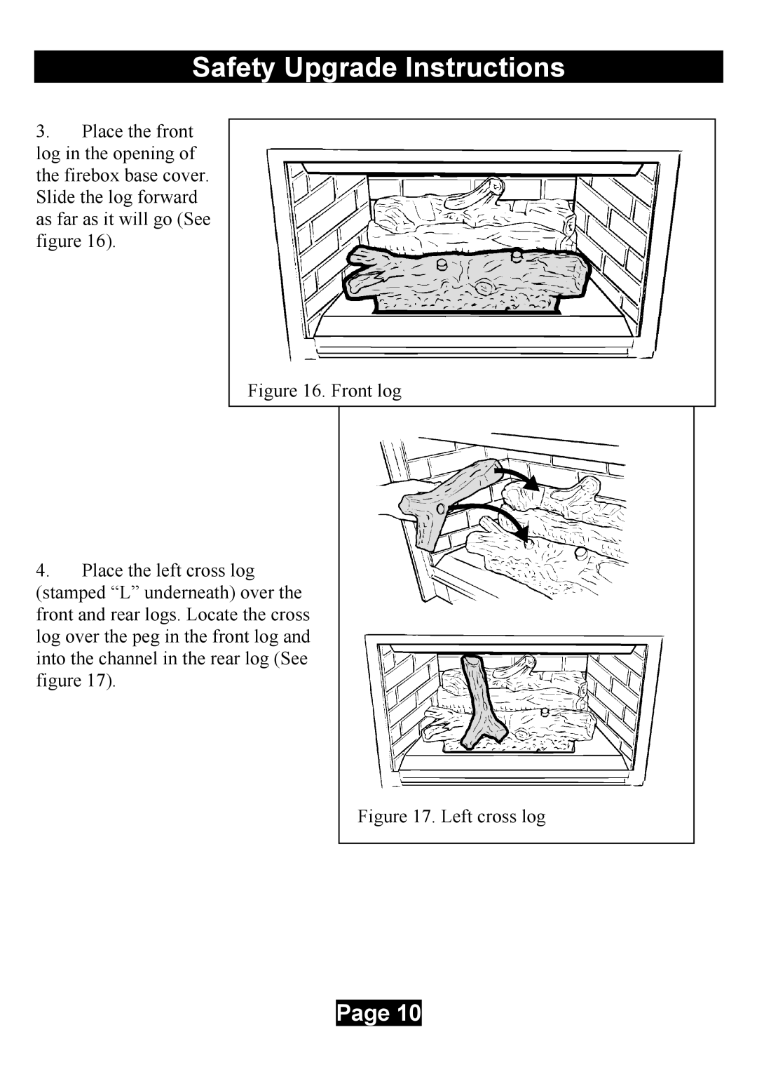 Valor Auto Companion Inc 837 AN, 837 AP manual Left cross log 