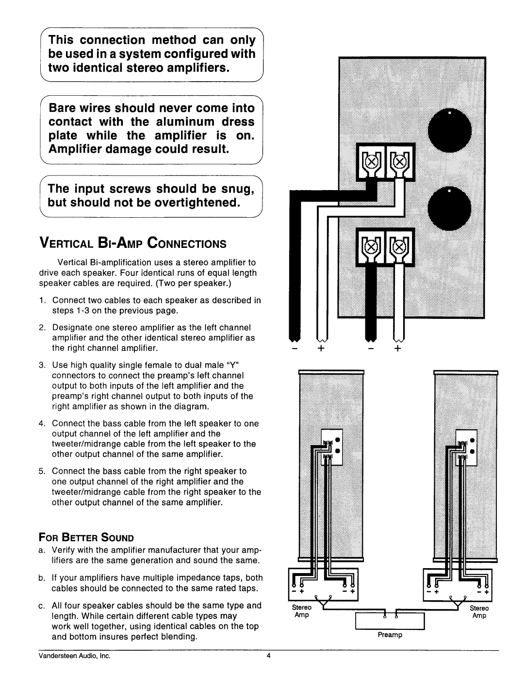 Vandersteen Audio 3A manual 