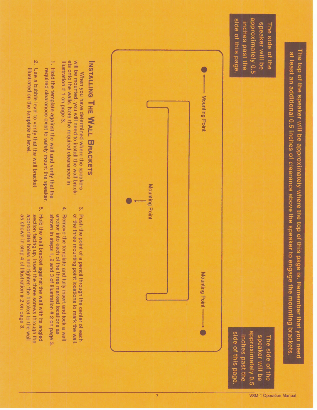 Vandersteen Audio VSM-1 manual 