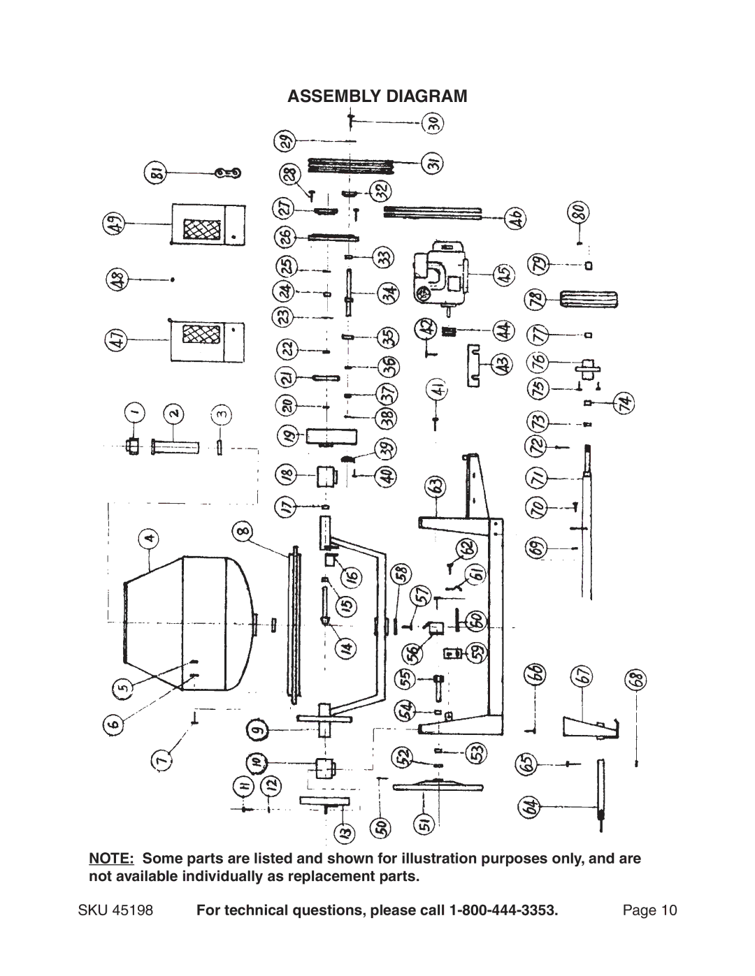 Vanguard 45198 manual Assembly Diagram 