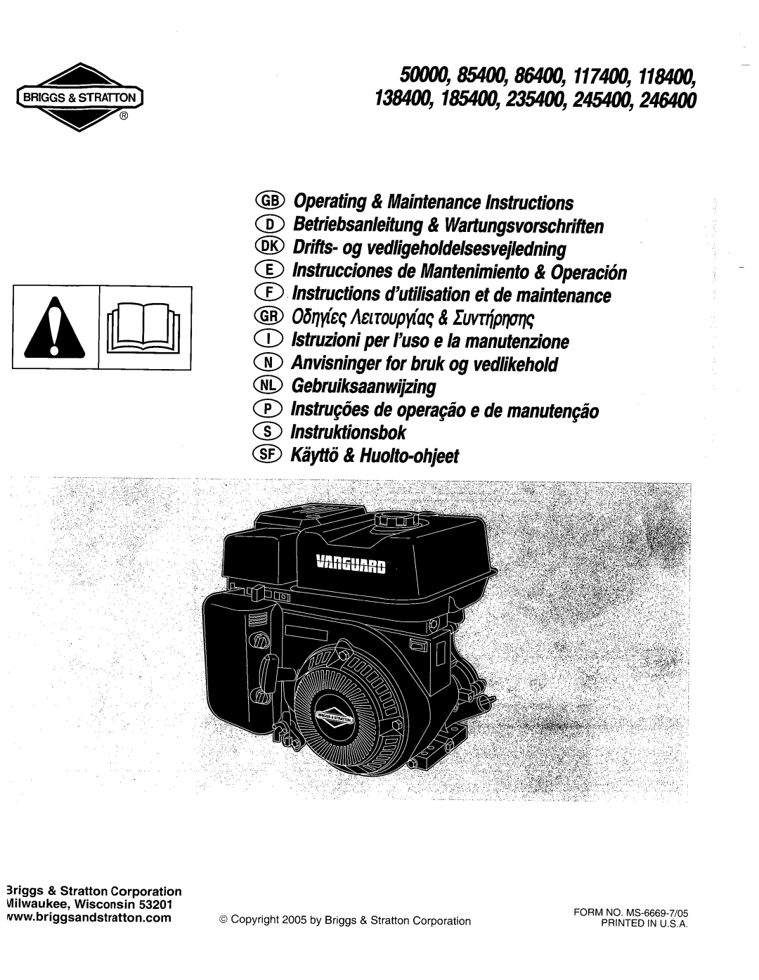 Vanguard 45198 manual 