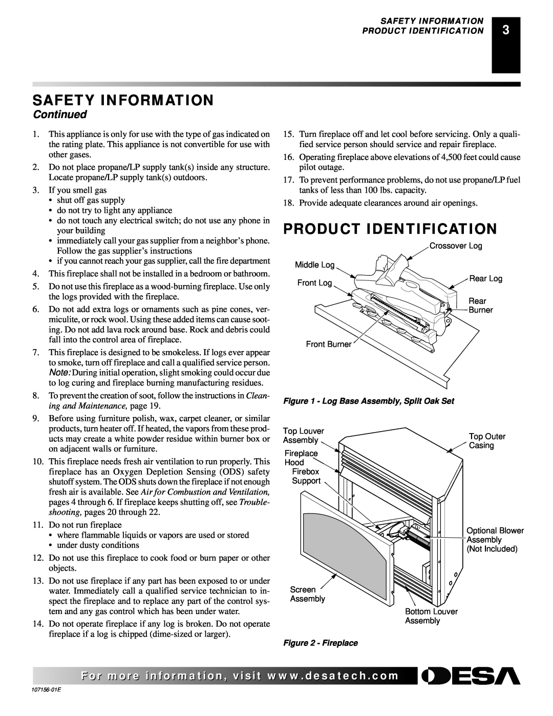 Vanguard Heating 107156-01E.pdf installation manual Product Identification, Continued, Safety Information 