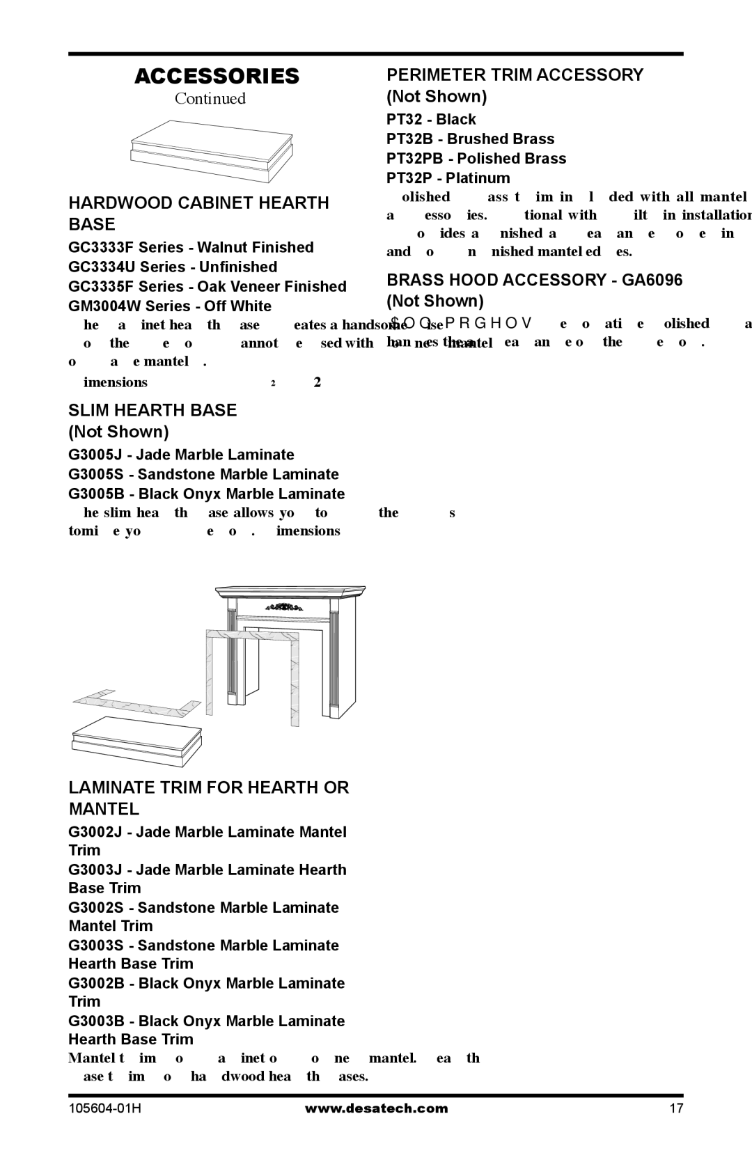 Vanguard Heating FB32NCA, FB32CA, NLFB32C, NLFB32NC Hardwood Cabinet Hearth Base, Laminate Trim for Hearth or Mantel 