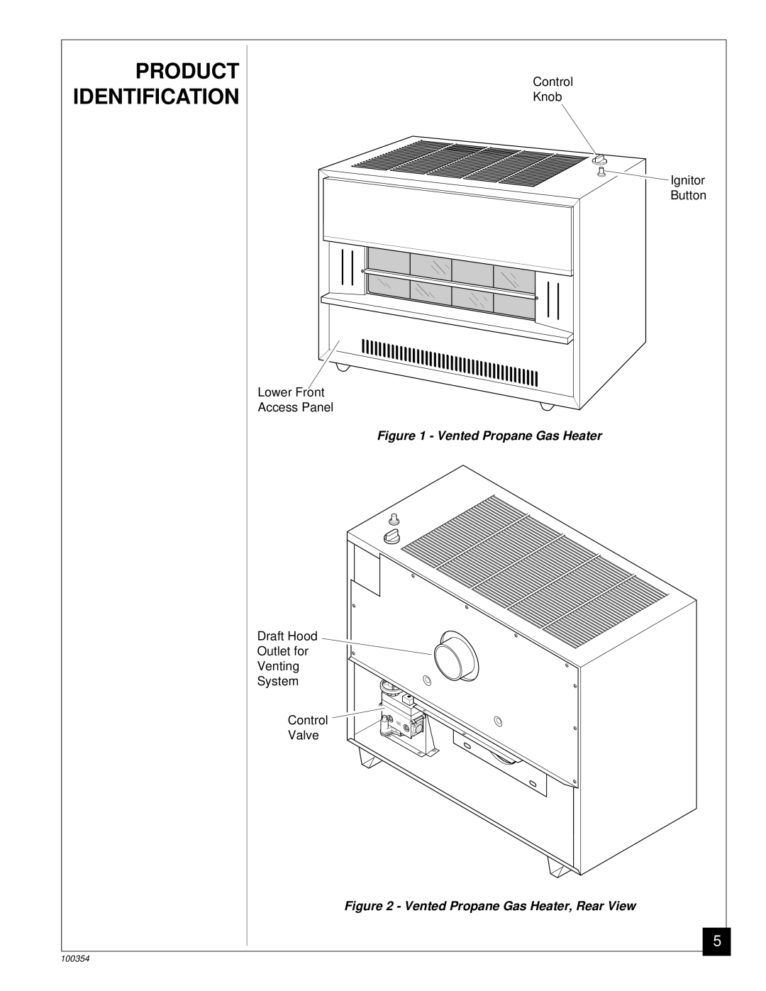 Vanguard Heating GVB35P, GVB50P installation manual Product Identification 