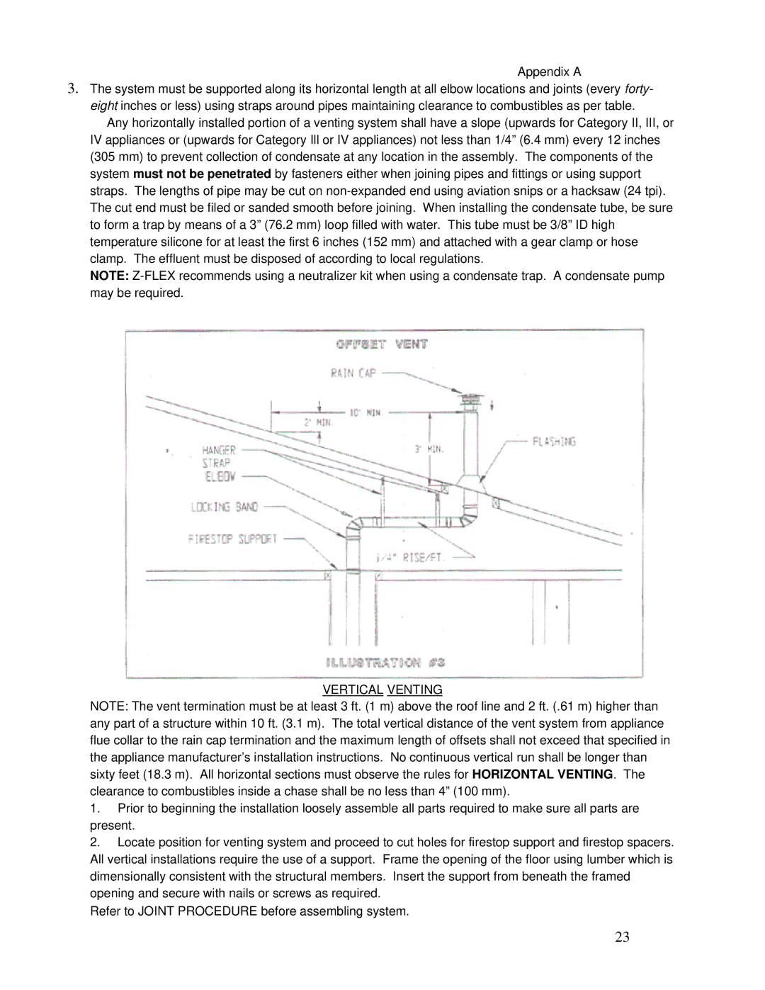 Vanguard Heating PM400, PM200 operation manual Vertical Venting 