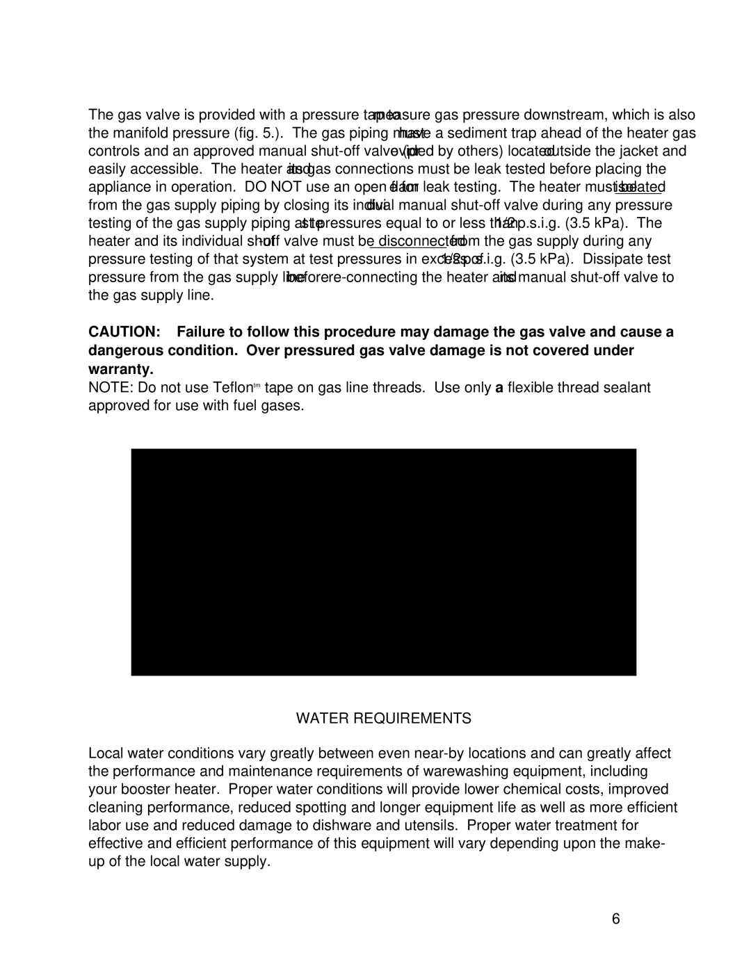 Vanguard Heating PM200, PM400 operation manual Water Requirements 