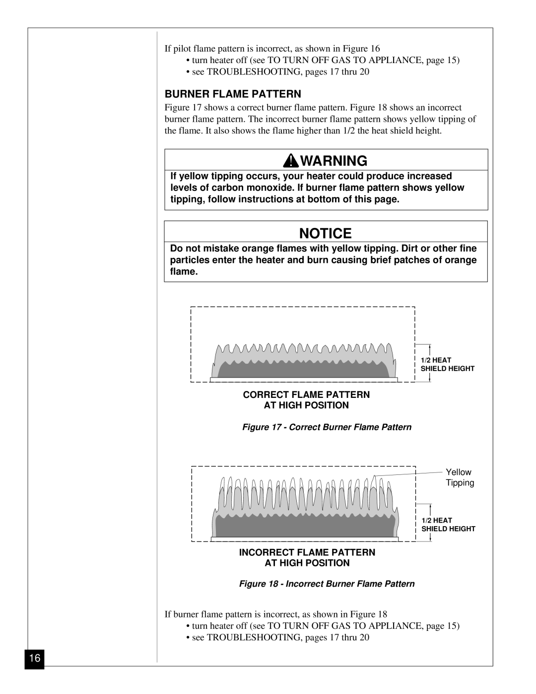 Vanguard Heating VGN30 installation manual Correct Burner Flame Pattern 