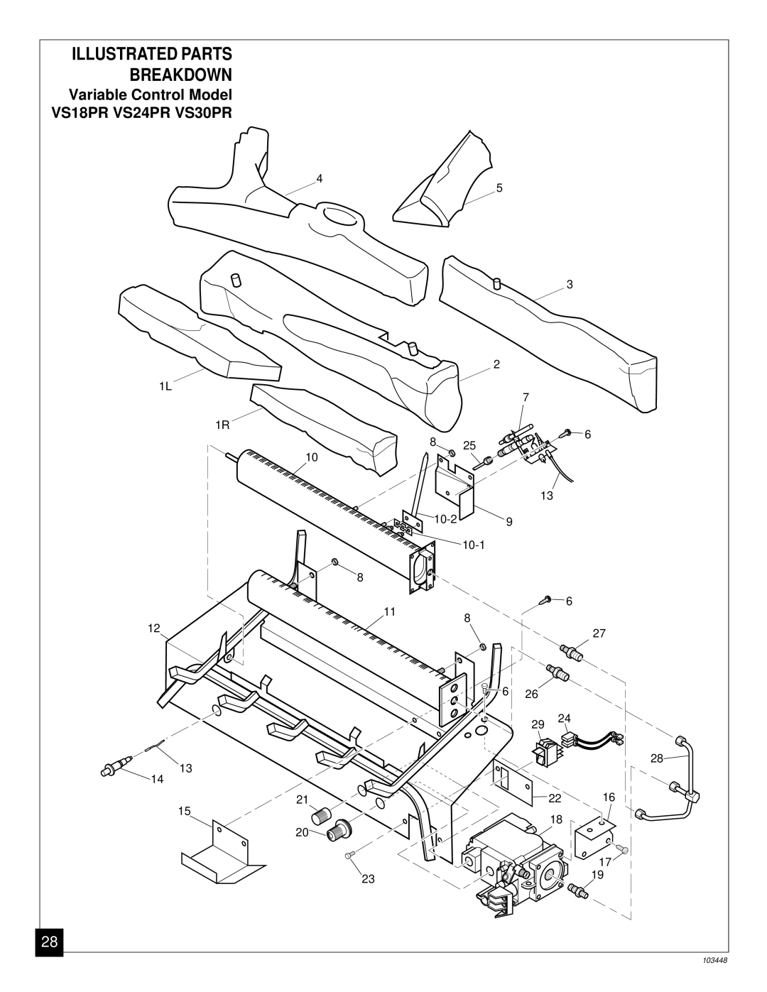 Vanguard Heating VS30PR, VS24PR, VS18PR installation manual Breakdown, Illustrated Parts 