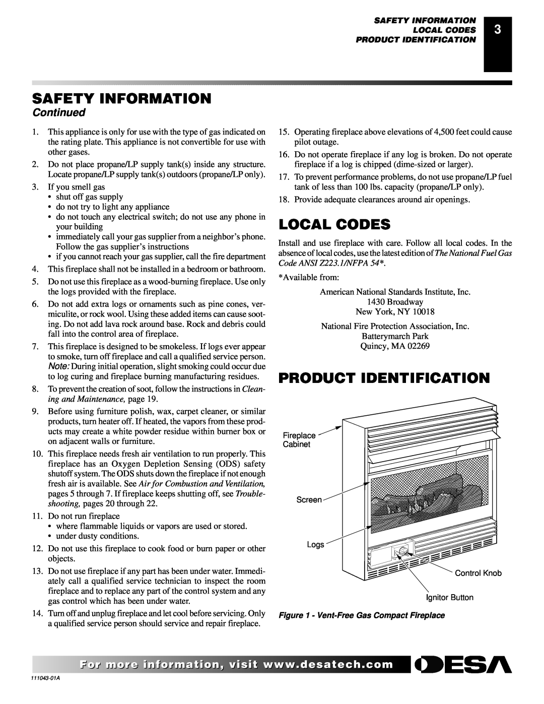 Vanguard Heating WMH26TNB installation manual Local Codes, Product Identification, Continued, Safety Information 