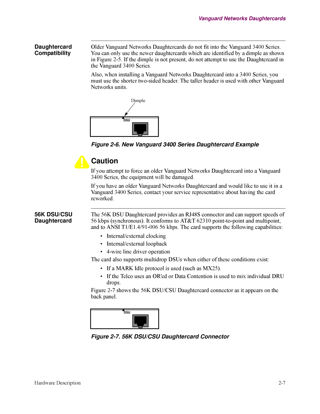 Vanguard Managed Solutions 3400 Series manual Daughtercard, Compatibility 