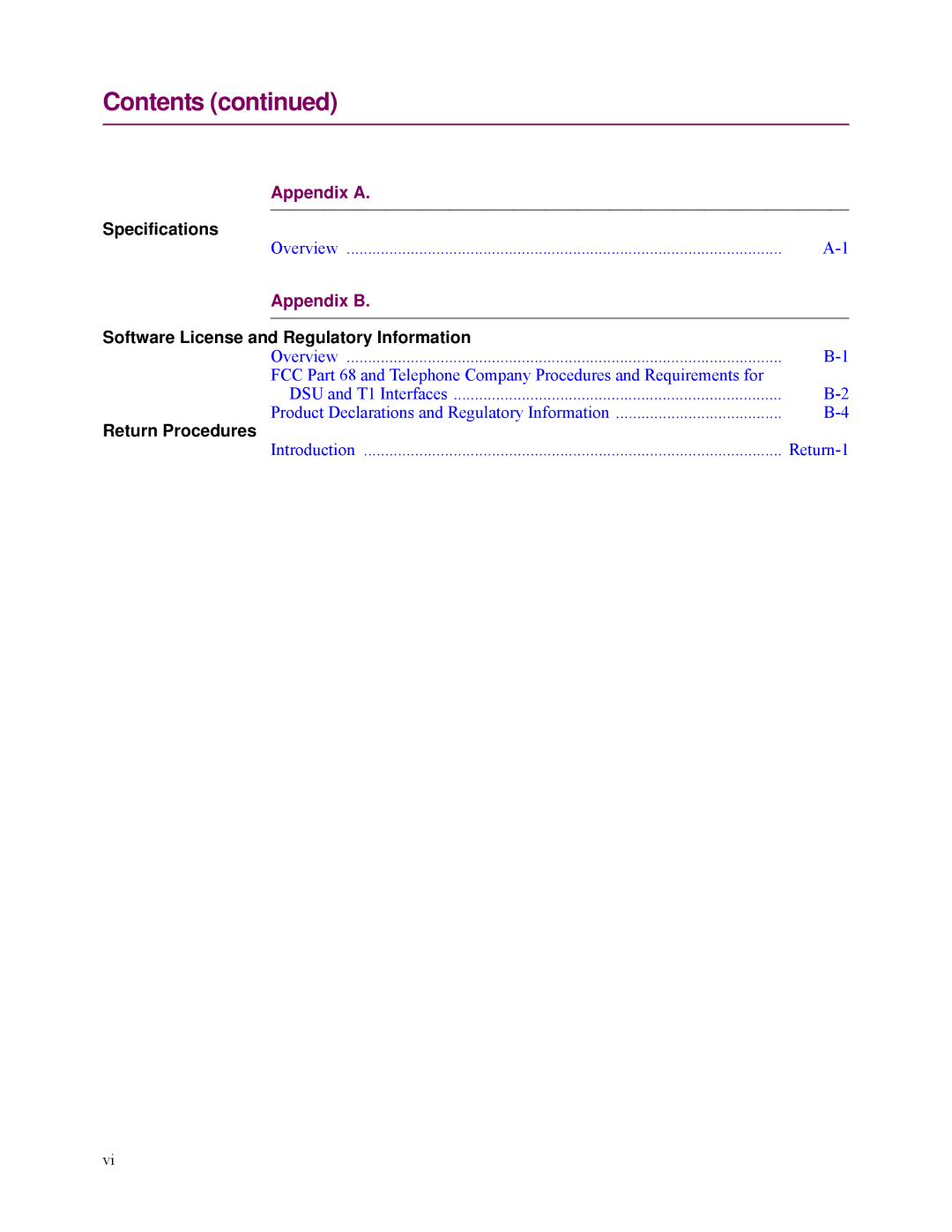 Vanguard Managed Solutions 3400 Series manual Appendix a 