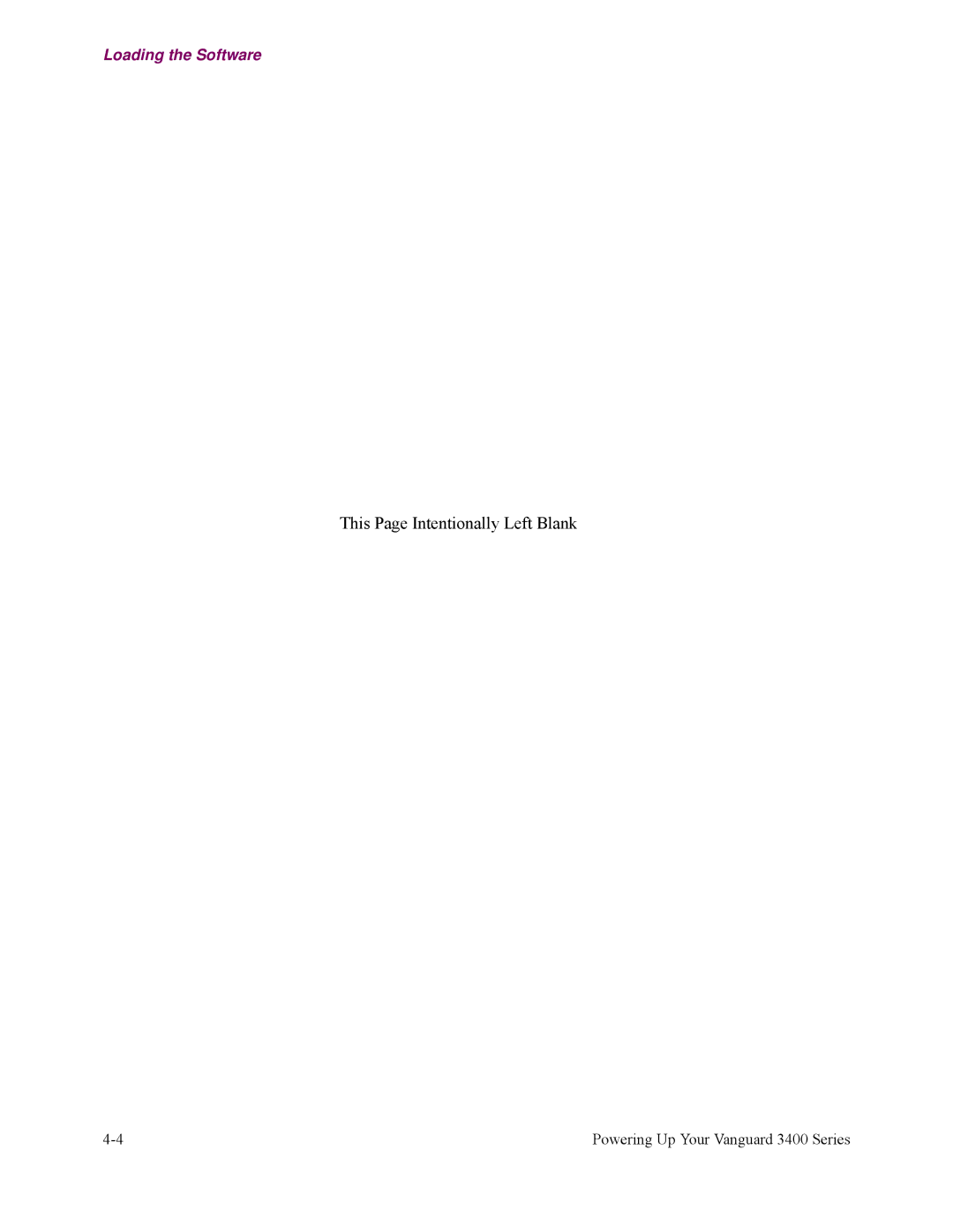 Vanguard Managed Solutions 3400 Series manual This Page Intentionally Left Blank 