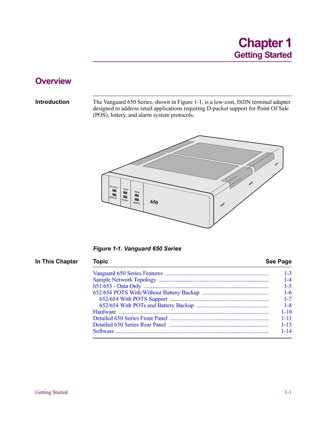 Vanguard Managed Solutions 650 installation manual Chapter 